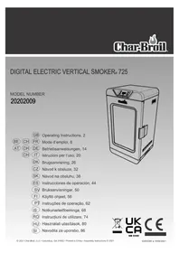 Notice Char-Broil DIGITAL SMOKER 725 Plaque de grill