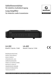 Notice Monacor LA-202 Recepteur