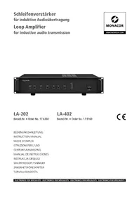 Notice Monacor LA-402 Recepteur