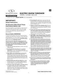 Notice Snow Joe SJ619E Souffleur à neige