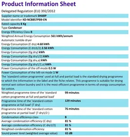 SHARP KD-NCB8S7PB9-EN - Sèche-linge