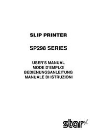 Notice Star Micronics SP298 Imprimante