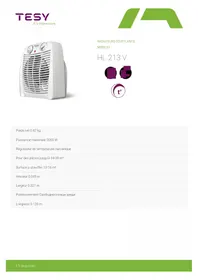 Notice Tesy HL 213 V Ventilateur