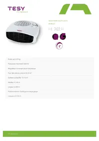 Notice Tesy HL 202 H Ventilateur