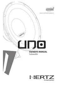 Notice Hertz UNO S 300 S4 Caisson de basses