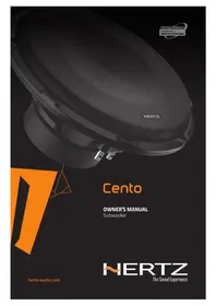 Notice Hertz CENTO CS 200 S4 Caisson de basses