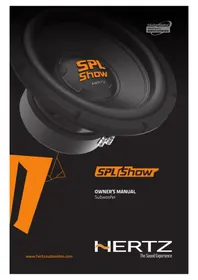 Notice Hertz SPL SHOW SS 12 D2 Caisson de basses