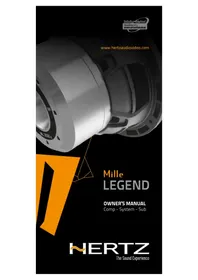 Notice Hertz MILLE LEGEND MLG 2500.3 Caisson de basses