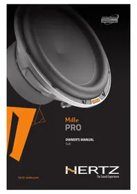 Notice Hertz MILLE PRO MPS 250 S4 Caisson de basses
