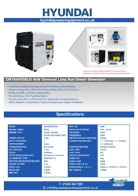 Notice HYUNDAI DHY8000SELR Générateur