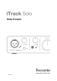Notice FOCUSRITE ITRACK STUDIO Interface audio