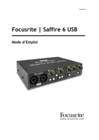 Notice FOCUSRITE SAFFIRE 6 USB Interface audio