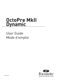 Notice FOCUSRITE OCTOPRE MKII DYNAMIC Receiver