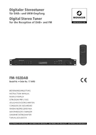 Notice Monacor FM-102DAB Récepteur audio