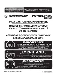 Notice Scosche PBJ300 Chargeur de batterie