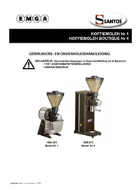 Notice Santos N° 1 Moulin à café