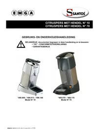 Notice Santos N° 70 Extracteur de jus