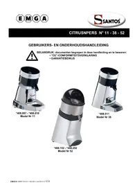 Notice Santos N° 11 Extracteur de jus
