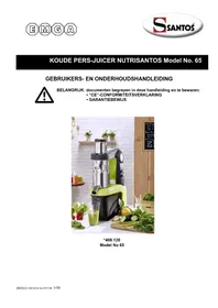 Notice Santos N° 65 Extracteur de jus