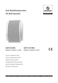 Notice Monacor ESP-63/WS Haut-parleur