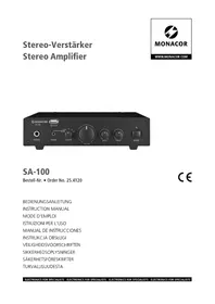 Notice Monacor SA-100 Recepteur