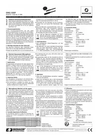 Notice Monacor EMG-500P Microphone