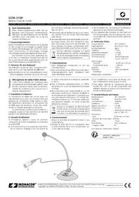 Notice Monacor ECM-310P Microphone