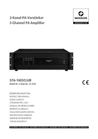 Notice Monacor STA-1603CLUB Système hifi