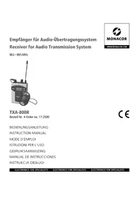 Notice Monacor TXA-800R Recepteur