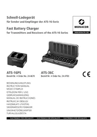 Notice Monacor ATS-36C Chargeur de piles