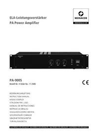 Notice Monacor PA-900S Système hifi