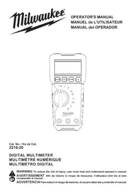 Notice MILWAUKEE 2216-20 Multimètre