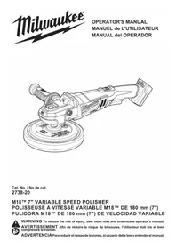Notice MILWAUKEE M18 FUEL 2738-22 Polisseuse