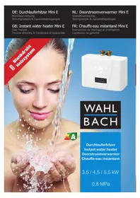 Notice Wahlbach MINI E Chaudière