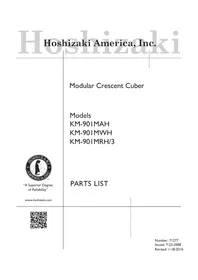 Notice Hoshizaki KM-901MRH3 Machine à glace