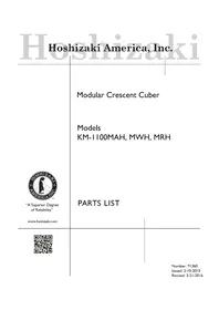 Notice Hoshizaki KM-1100MRH Machine à glace