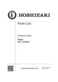 Notice Hoshizaki KM-151BWH Machine à glace