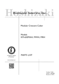 Notice Hoshizaki KM-650MWH Machine à glace