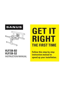 Notice SANUS VLF728-B2 Support mural