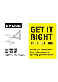 Notice SANUS VMF720-B2 Support mural