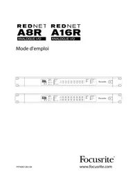 Notice FOCUSRITE REDNET A16R Interface audio professionnelle