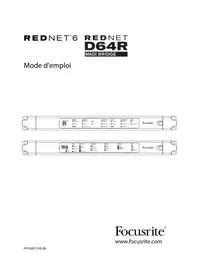 Notice FOCUSRITE REDNET 6 Matériel audio professionnel