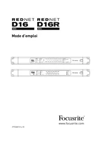 Notice FOCUSRITE REDNET D16R Matériel audio professionnel