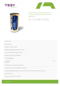 Notice Tesy EV 12 S 300 75 A PS Chaudière