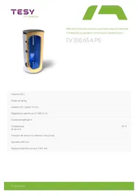 Notice Tesy EV 200 65 A PS Chaudière