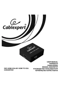 Notice Cablexpert DSC-HDMI-VGA-001 Convertisseur audio/vidéo