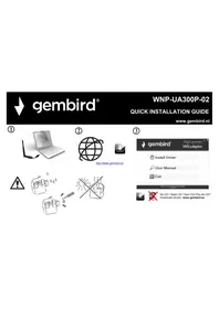 Notice Gembird WNP-UA300P-02 Wifi répéteur