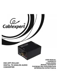 Notice Cablexpert DSC-OPT-RCA-001 Convertisseur audio/vidéo