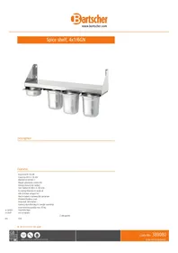 Notice BARTSCHER 389080 Bakplat