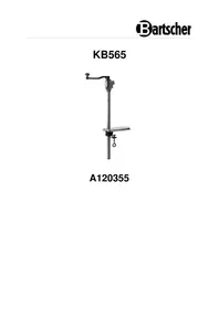 Notice BARTSCHER KB565 Ouvre-boîte